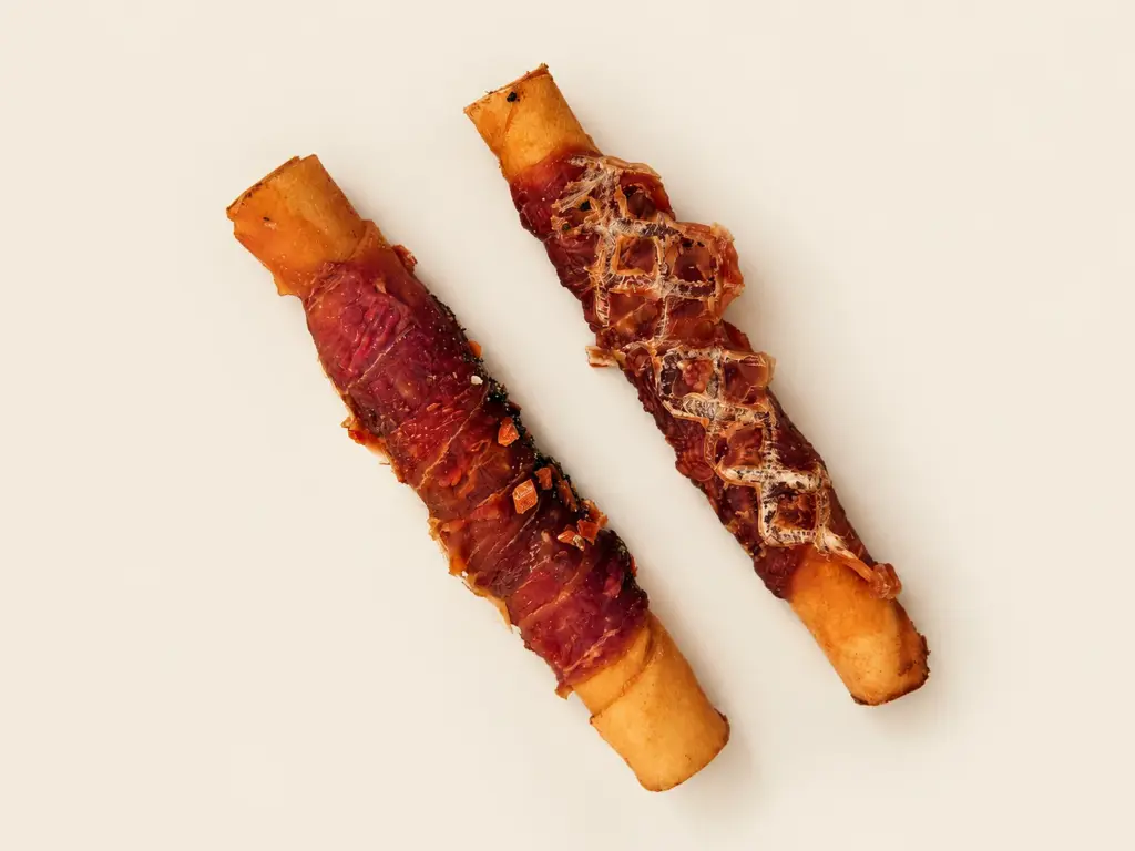 Duck Wrapped Natural Rawhide Rolls